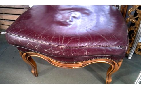 REPOSE PIED BRETON BORDEAUX CUIR
