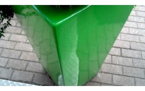 MACETERO GRANDE ALTO POLIÉSTER VERDE