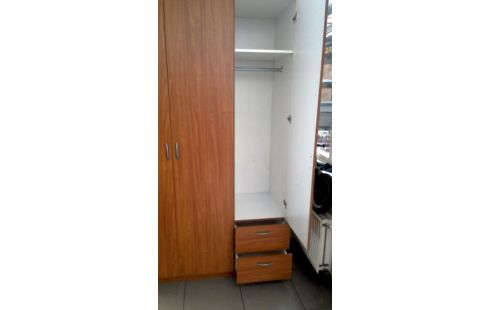 PENDERIE 3 PORTES 2 TIROIRS MERISIER LOOK