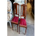 CHAISE BOIS ET TISSU VELOURS