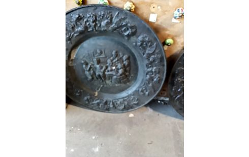 PLATEAU DÉCO METAL REPOUSSÉ