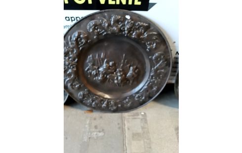 PLATEAU DÉCO METAL REPOUSSÉ