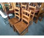 4 CHAISES BOIS RUSTIQUE