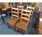 4 CHAISES BOIS RUSTIQUE