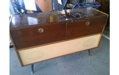 MEUBLE HIFI AVEC RADIO ET PLATINE PHILIPS (EN L'ETAT)