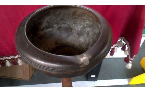CENICERO DE PIE COBRE, , MADERA