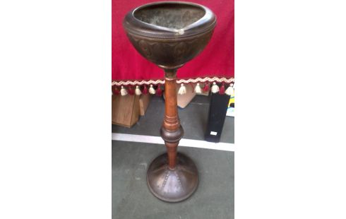 CENICERO DE PIE COBRE, , MADERA