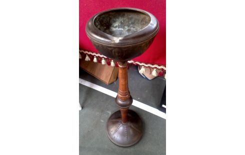 CENICERO DE PIE COBRE, , MADERA