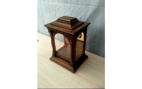 GEHÄUSE HOLZ GLAS UHR ZUM AUFHÄNG.