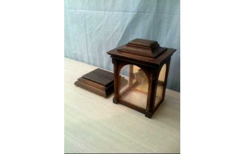 GEHÄUSE HOLZ GLAS UHR ZUM AUFHÄNG.