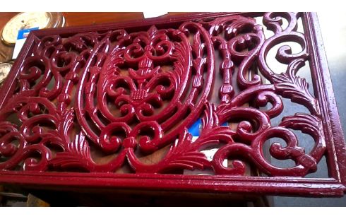 OBJETO DECORACIÓN ROJO, , MADERA