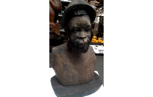 STATUE AFRICAIN, , BOIS GRAND MODELE