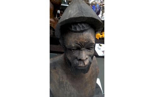 STATUE AFRICAIN, , BOIS GRAND MODELE