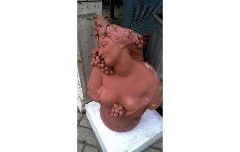 ANIMAL DECORATIVO JARDÍN, , BUSTO MUJER TERRA COTTA