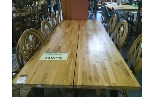 TABLE BOIS BRUTE COULEUR PIN RECTANGULAIRE