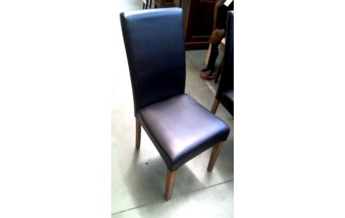 4 STÜHLE SCHWARZ KUNSTLEDER