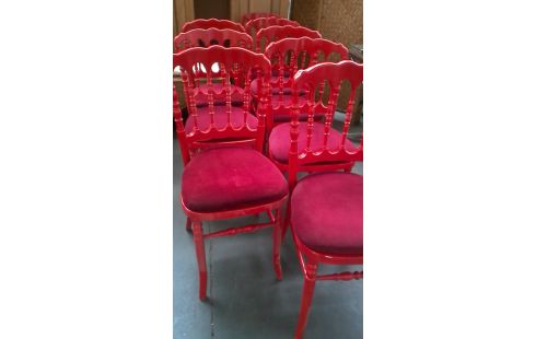 STUHL ROT STIL LUDWIG XV DAS STÜCK