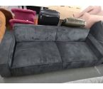 CANAPE CONVERTIBLE TISSU CÔTELÉ GRIS ANTHRACITE L230