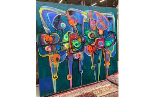 SCHILDERIJ Simeon Gonzales  h 218cm br 238 cm