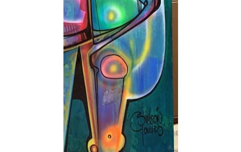 SCHILDERIJ Simeon Gonzales  h 218cm br 238 cm