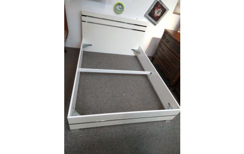 LIT 140 X 190 CM LAQUE BLANC