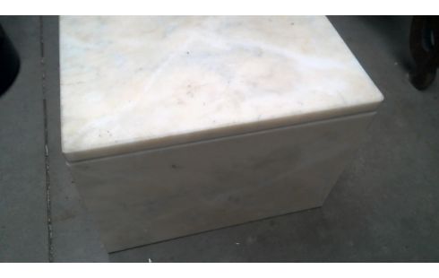 SERVIERTISCH WEISS MARMORSTEIN RECHTECKIG