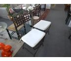 4 CHAISES FER FORGE