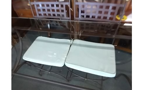 4 CHAISES FER FORGE