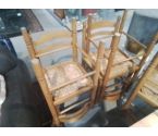 4 CHAISES PAILLEES