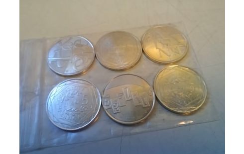 LOT DE 6 PIECES 5€ EGALITE LIBERTE FRATERNITE