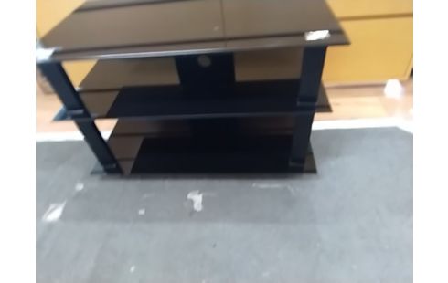MEUBLE TV VERRE NOIR
