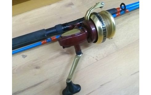 CANNE A PECHE AVEC MOULINET PEERLESS BAM 530