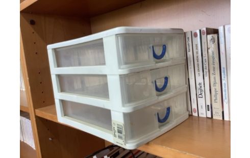 RANGEMENT PLASTIQUE 3 TIROIRS