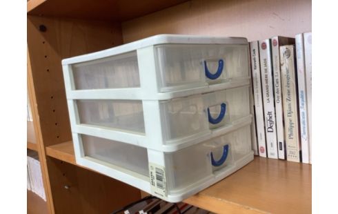 RANGEMENT PLASTIQUE 3 TIROIRS