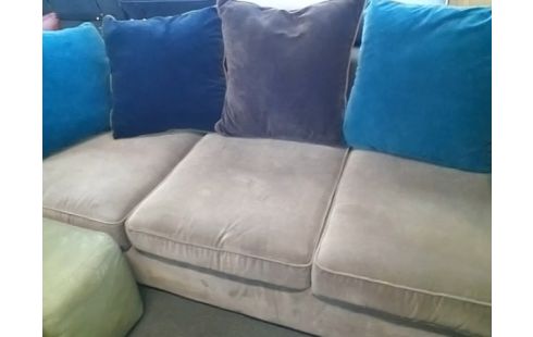 CANAPE 3P TISSU MARRON