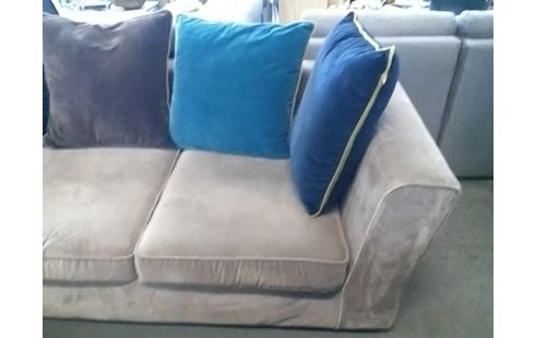 CANAPE 3P TISSU MARRON