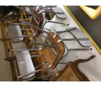 CHAISE FORMICA GRISE LOT DE 4