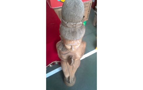 STATUE ASIATIQUE FEMME, , BOIS