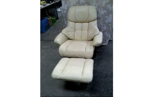 SESSEL RELAX LEDER HELL VERSTELLB.