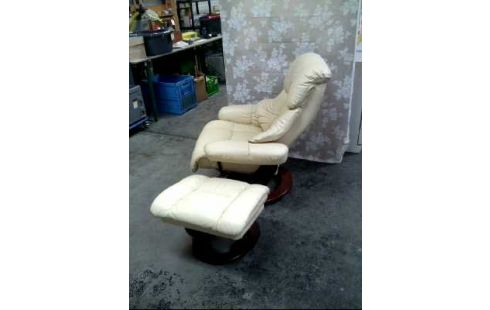 SESSEL RELAX LEDER HELL VERSTELLB.