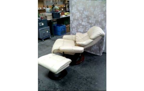 SESSEL RELAX LEDER HELL VERSTELLB.