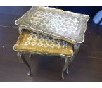 TABLES GIGOGNES DORE (LOT DE 2)