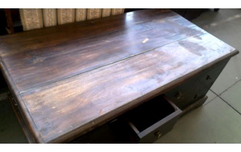 MESA DE SALÓN TECA COLONIAL 6 CAJONES