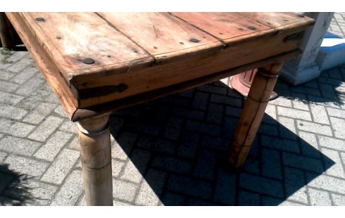 TISCH ÖSTLICHER/-ES MASSIV TEAKHOLZ SCHMIEDEEISEN