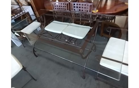 TABLE MODERNE PLATEAU VERRE