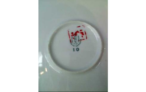 PORZELLANTELLER <JRJS CLUJ> FLORAL VERZIERT