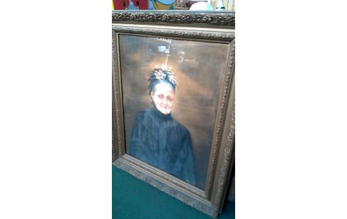 PEINTURE, , PANNEAU FEMME, , CADRE DORE