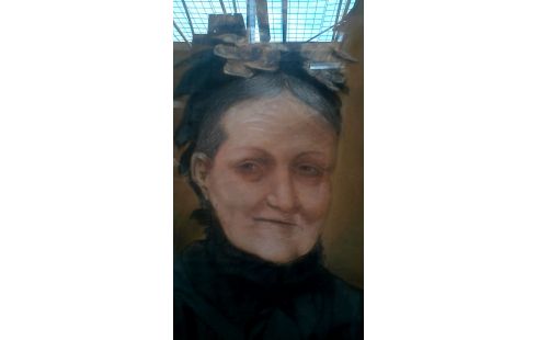 PEINTURE, , PANNEAU FEMME, , CADRE DORE