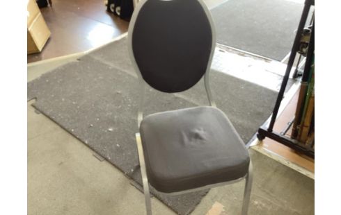CHAISE D ACCUEUIL TISSU GRIS