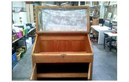 SAMMLERVITRINE HOLZ GLASSCHRÄGE 2-TÜR